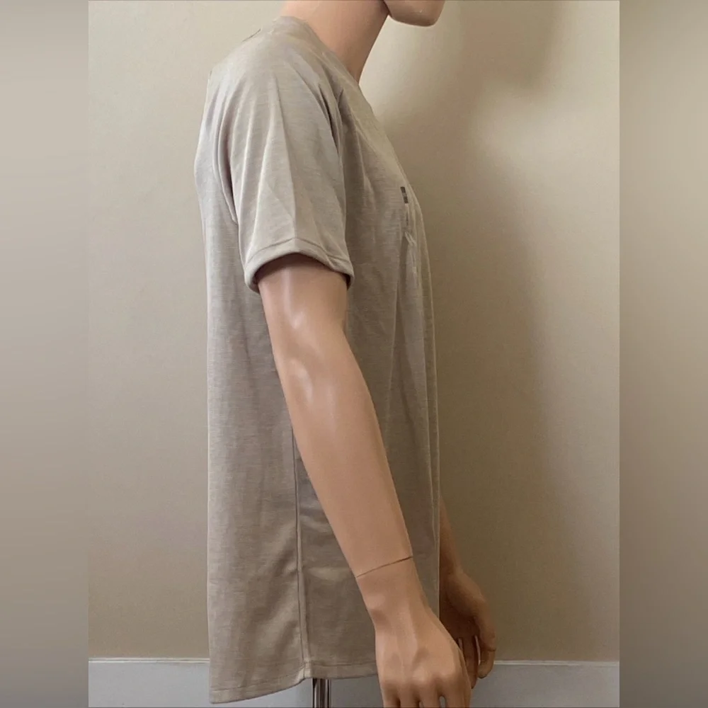 Under Armour Big & Tall Tech Textured Short Sleeve Tee- City Khaki - Picture 9 of 16